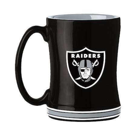 Logo Brands Las Vegas Raiders 14oz Relief Mug 623-C14RM